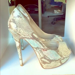 Alligator print heels